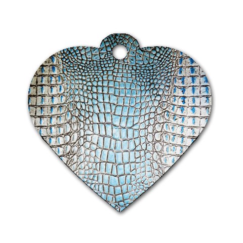 Ll Alligator Blue Dog Tag Heart (One Side) from ArtsNow.com Front