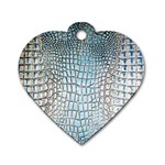 Ll Alligator Blue Dog Tag Heart (One Side)