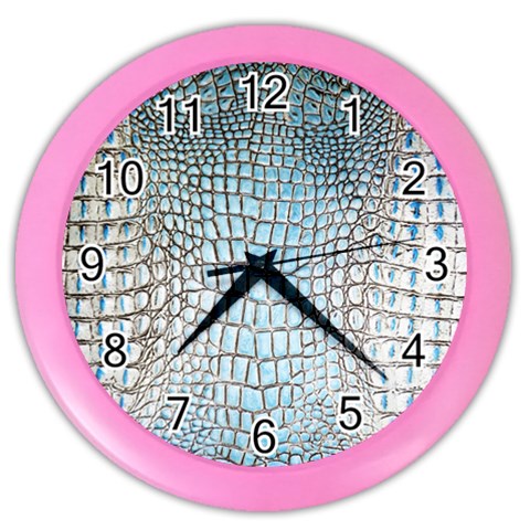 Ll Alligator Blue Color Wall Clock from ArtsNow.com Front