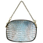 Ll Alligator Blue Chain Purse (One Side)