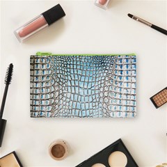 Ll Alligator Blue Cosmetic Bag (Small) from ArtsNow.com Front