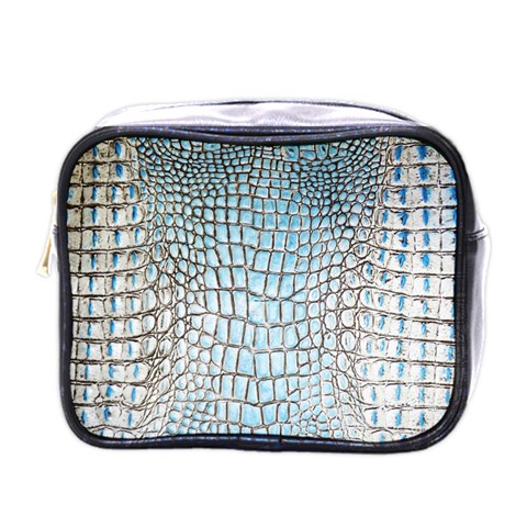 Ll Alligator Blue Mini Toiletries Bag (One Side) from ArtsNow.com Front