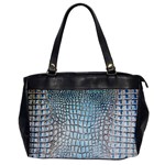 Ll Alligator Blue Oversize Office Handbag (One Side)