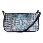 Ll Alligator Blue Shoulder Clutch Bag