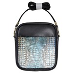 Ll Alligator Blue Girls Sling Bag