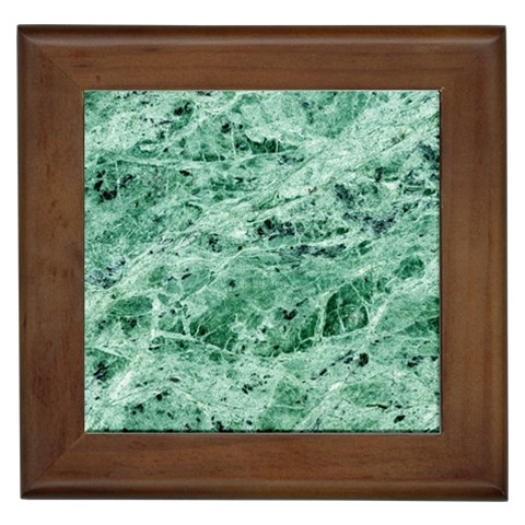 12x12 Gemstone Green Marble Framed Tile from ArtsNow.com Front