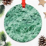 12x12 Gemstone Green Marble Ornament (Round)