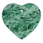 12x12 Gemstone Green Marble Ornament (Heart)