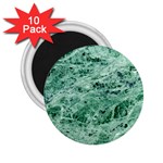 12x12 Gemstone Green Marble 2.25  Magnet (10 pack)