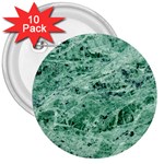 12x12 Gemstone Green Marble 3  Button (10 pack)