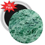 12x12 Gemstone Green Marble 3  Magnet (10 pack)