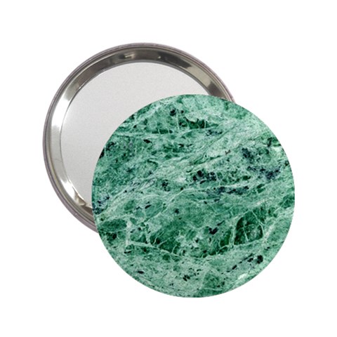 12x12 Gemstone Green Marble 2.25  Handbag Mirror from ArtsNow.com Front