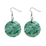 12x12 Gemstone Green Marble 1  Button Earrings