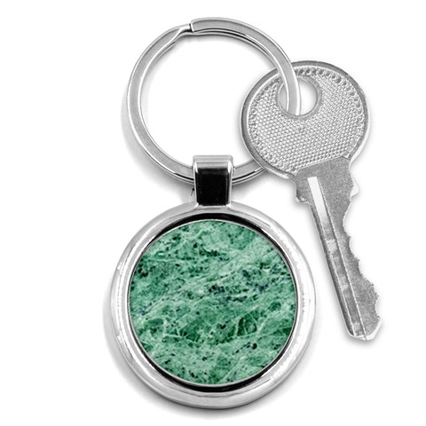 12x12 Gemstone Green Marble Key Chain (Round) from ArtsNow.com Front