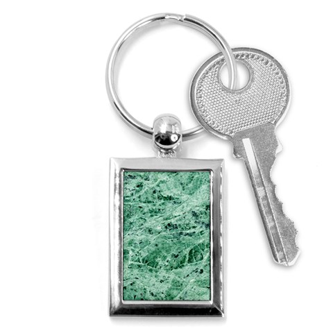 12x12 Gemstone Green Marble Key Chain (Rectangle) from ArtsNow.com Front