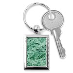 12x12 Gemstone Green Marble Key Chain (Rectangle)