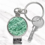 12x12 Gemstone Green Marble Nail Clippers Key Chain