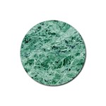 12x12 Gemstone Green Marble Rubber Coaster (Round)