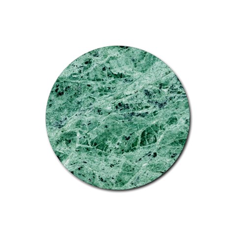 12x12 Gemstone Green Marble Rubber Round Coaster (4 pack) from ArtsNow.com Front