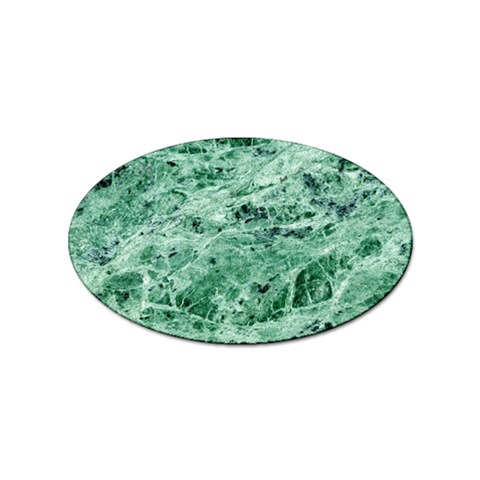 12x12 Gemstone Green Marble Sticker (Oval) from ArtsNow.com Front