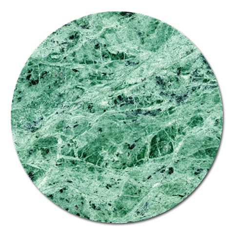 12x12 Gemstone Green Marble Magnet 5  (Round) from ArtsNow.com Front