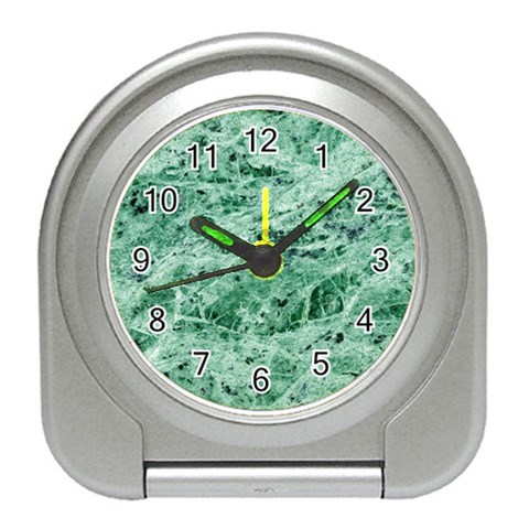 12x12 Gemstone Green Marble Travel Alarm Clock from ArtsNow.com Front