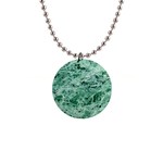 12x12 Gemstone Green Marble 1  Button Necklace