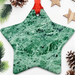 12x12 Gemstone Green Marble Star Ornament (Two Sides) from ArtsNow.com Front