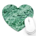 12x12 Gemstone Green Marble Mousepad (Heart)