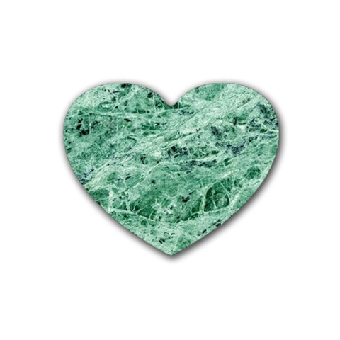 12x12 Gemstone Green Marble Heart Coaster (4 pack) from ArtsNow.com Front