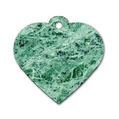 12x12 Gemstone Green Marble Dog Tag Heart (Two Sides) from ArtsNow.com Front