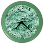 12x12 Gemstone Green Marble Color Wall Clock