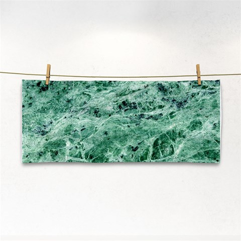 12x12 Gemstone Green Marble Hand Towel from ArtsNow.com Front