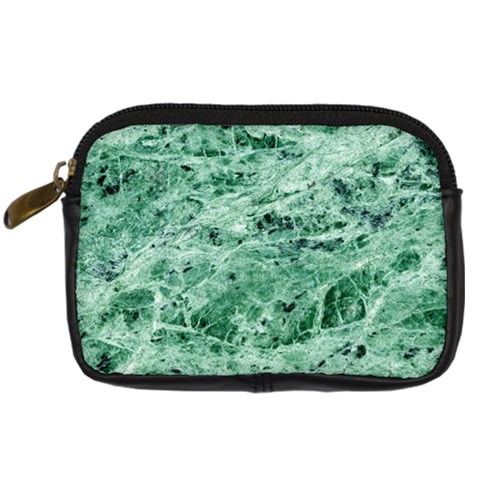 12x12 Gemstone Green Marble Digital Camera Leather Case from ArtsNow.com Front