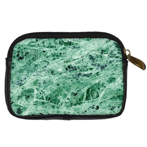 12x12 Gemstone Green Marble Digital Camera Leather Case from ArtsNow.com Back