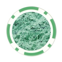 12x12 Gemstone Green Marble Poker Chip Card Guard (10 pack) from ArtsNow.com Front