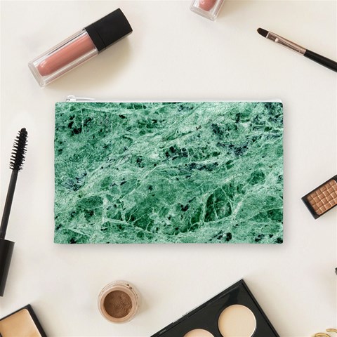 12x12 Gemstone Green Marble Cosmetic Bag (Medium) from ArtsNow.com Front