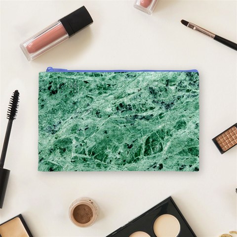 12x12 Gemstone Green Marble Cosmetic Bag (Medium) from ArtsNow.com Front