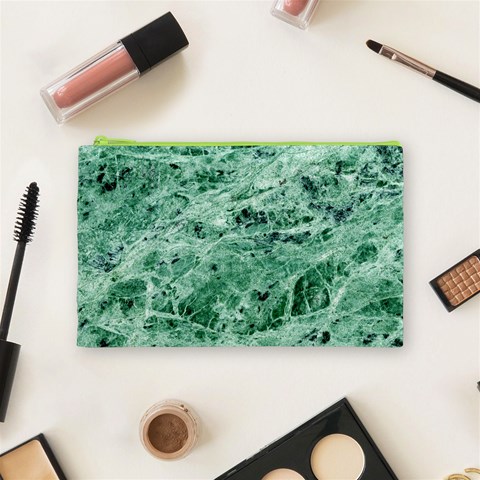 12x12 Gemstone Green Marble Cosmetic Bag (Medium) from ArtsNow.com Front