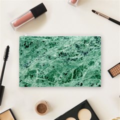 12x12 Gemstone Green Marble Cosmetic Bag (Medium) from ArtsNow.com Front