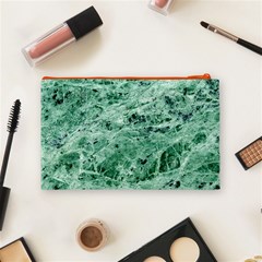 12x12 Gemstone Green Marble Cosmetic Bag (Medium) from ArtsNow.com Back