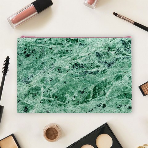 12x12 Gemstone Green Marble Cosmetic Bag (Large) from ArtsNow.com Front