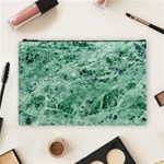 12x12 Gemstone Green Marble Cosmetic Bag (Large)