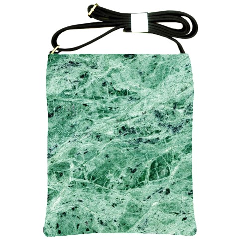 12x12 Gemstone Green Marble Shoulder Sling Bag from ArtsNow.com Front