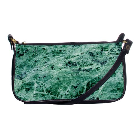 12x12 Gemstone Green Marble Shoulder Clutch Bag from ArtsNow.com Front