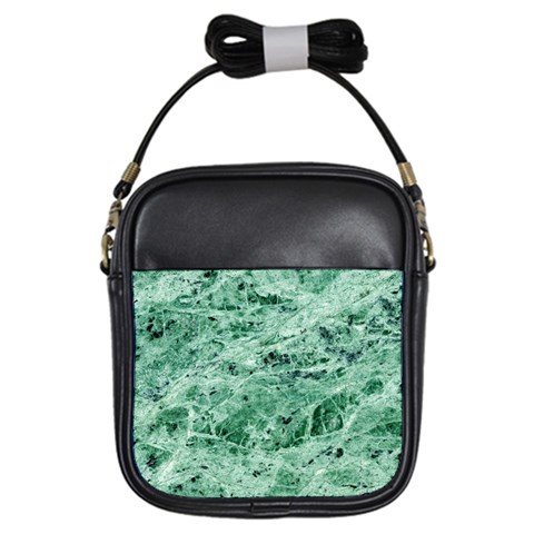 12x12 Gemstone Green Marble Girls Sling Bag from ArtsNow.com Front