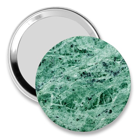 12x12 Gemstone Green Marble 3  Handbag Mirror from ArtsNow.com Front