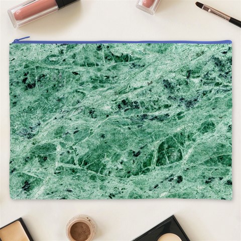 12x12 Gemstone Green Marble Cosmetic Bag (XXXL) from ArtsNow.com Front