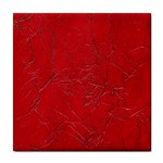 Leather Look & Skins Cracked Red Leather Tile Coaster