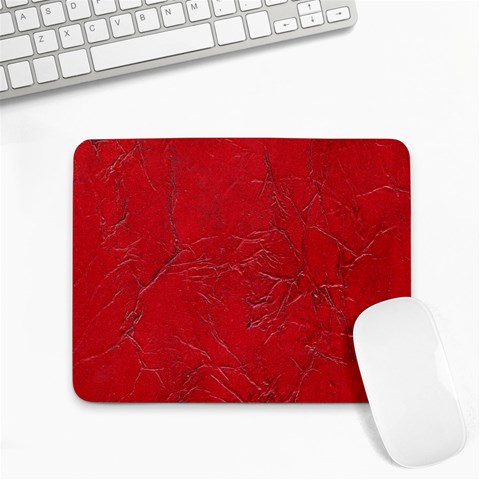 Leather Look & Skins Cracked Red Leather Small Mousepad from ArtsNow.com Front